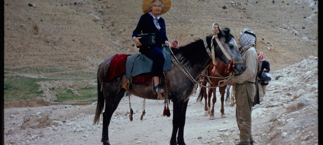 3-12-65 Left Petra via horseback, Selwa & Mohammed (Jordan)