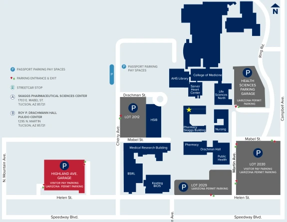 Parking map to Coit Museum