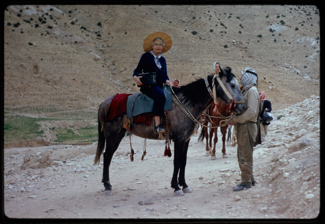 3-12-65 Left Petra via horseback, Selwa & Mohammed (Jordan)