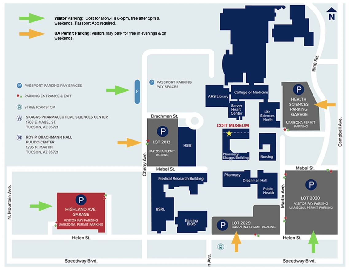 Map with parking and Sunlink stop